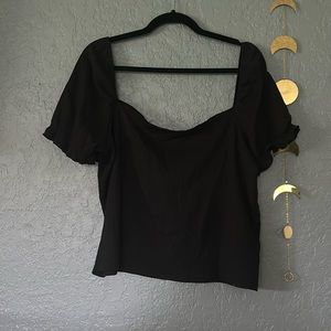 H&M Puff Square Lined Crop Top